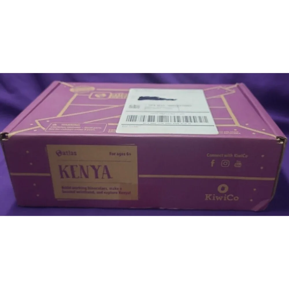 Kiwi Co ATLAS Crate Kenya  -  Brand New ~ Craft Binoculars and Beaded Wristband~